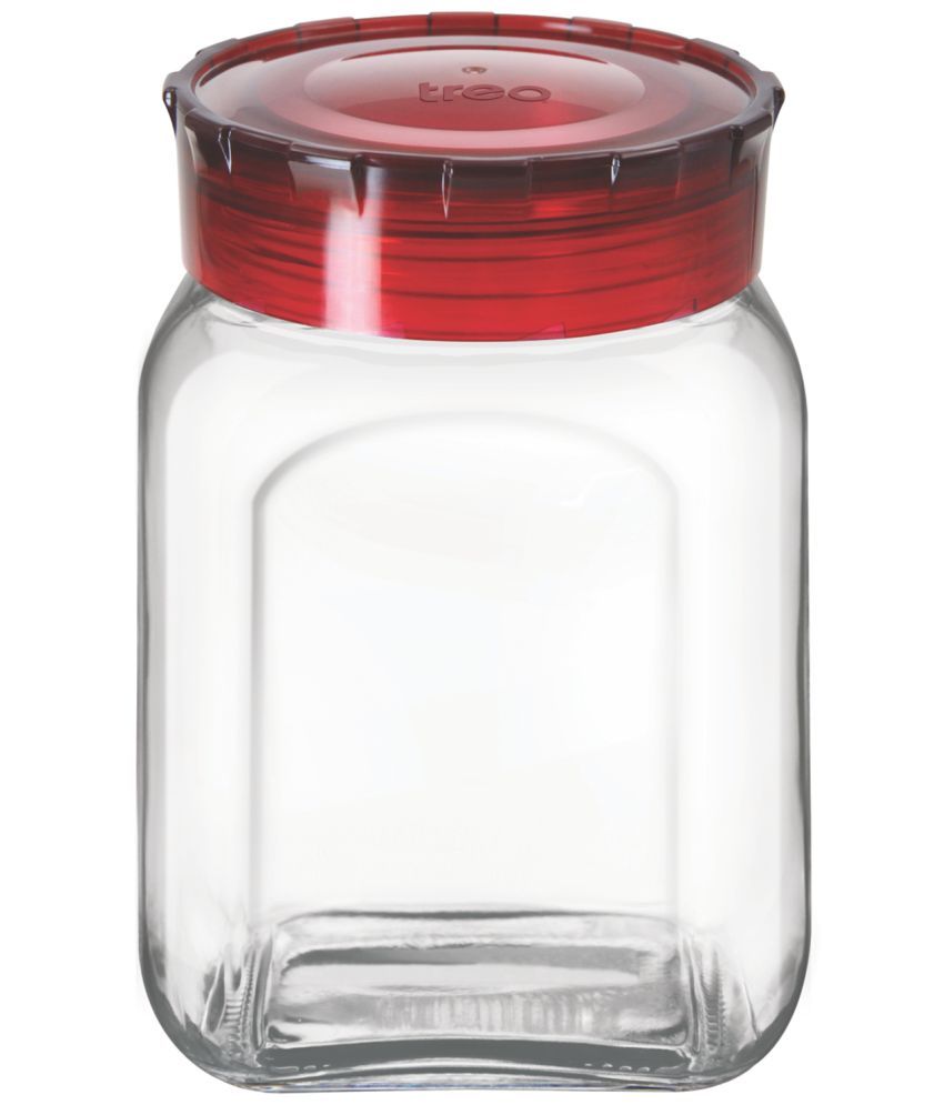     			TREO by Milton Glass Jar- 1300 ml, 1 Piece,Transparent