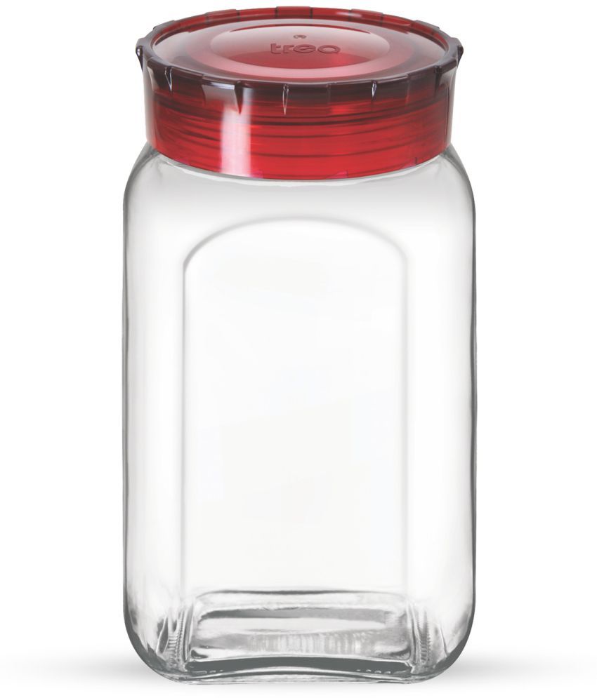     			TREO by Milton Glass Jar- 1700 ml, 1 Piece,Transparent