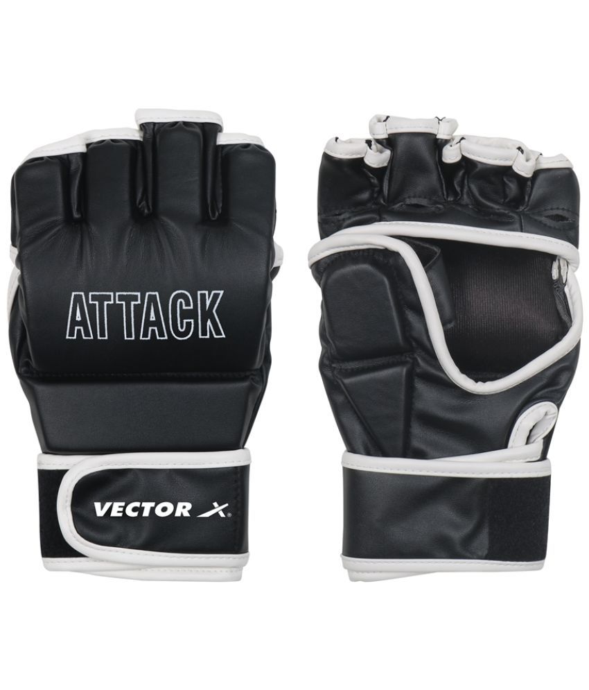     			Vector X Black Synthetic Leather Gloves L-XL
