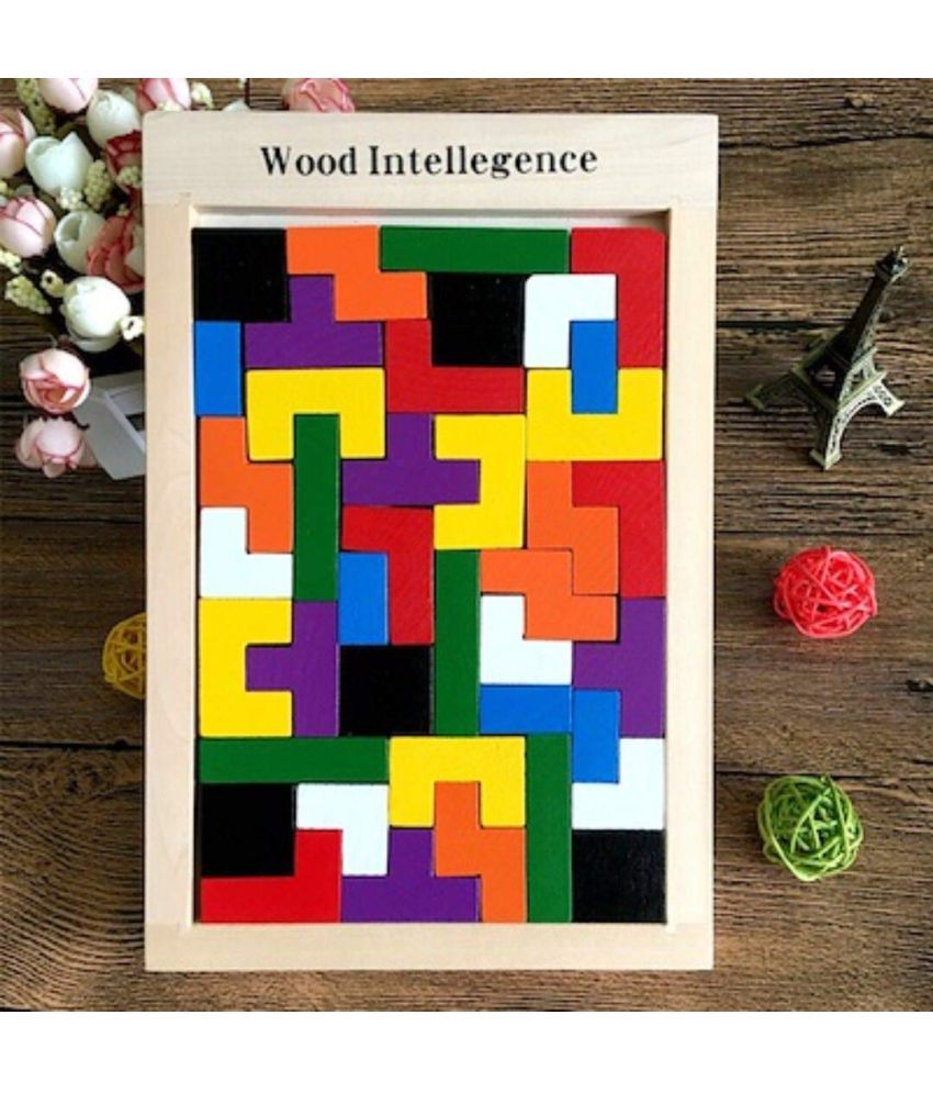 Wooden Tetris Jigsaw Puzzle, Brain Teaser for 24 to 72 Months,Chidren  Activity Student Study 40 Piece, Multi Color - Buy Wooden Tetris Jigsaw  Puzzle, Brain Teaser for 24 to 72 Months,Chidren Activity