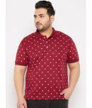 The Million Club - Maroon Cotton Blend Regular Fit Men's Polo T Shirt ( Pack of 1 )