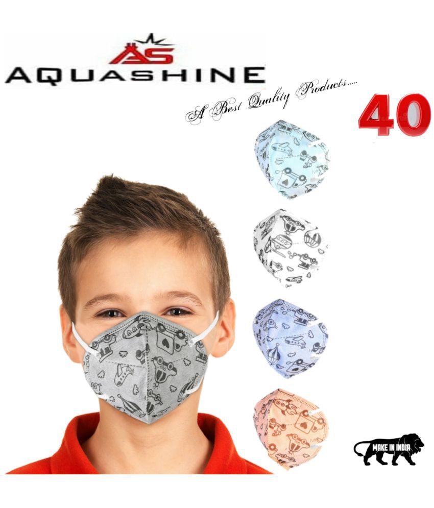     			AQUASHINE N95 kids face mask multi color N95 Mask