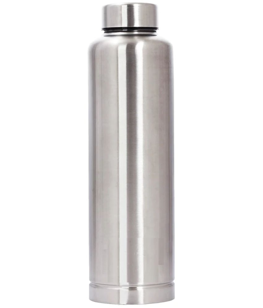     			Dynore - Inside Copper Outside steel Silver Water Bottle 750 mL ( Set of 1 )