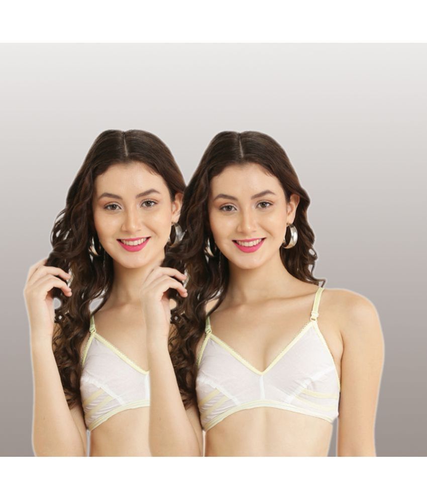     			Hobby Lobby - Off White Cotton Non Padded Women's T-Shirt Bra ( Pack of 2 )