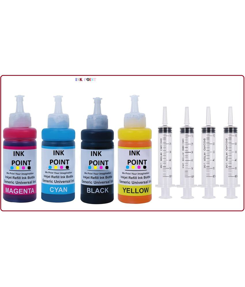     			INK POINT Multicolor Four bottles Refill Kit for REFILL INK FOR H_P 22,21,803,805,678,680