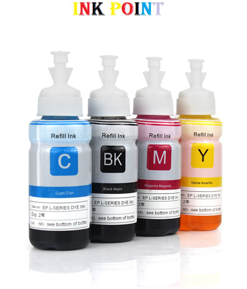     			INK POINT Multicolor Four bottles Refill Kit for Refill Ink Compatible for EP 664 L130, L360, L380, L350, L361, L565, L210