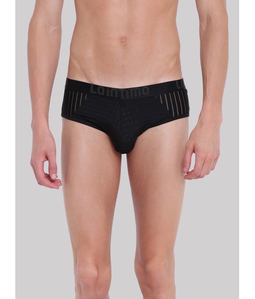     			La Intimo Polyester Men's Briefs ( Black ) LIBR003