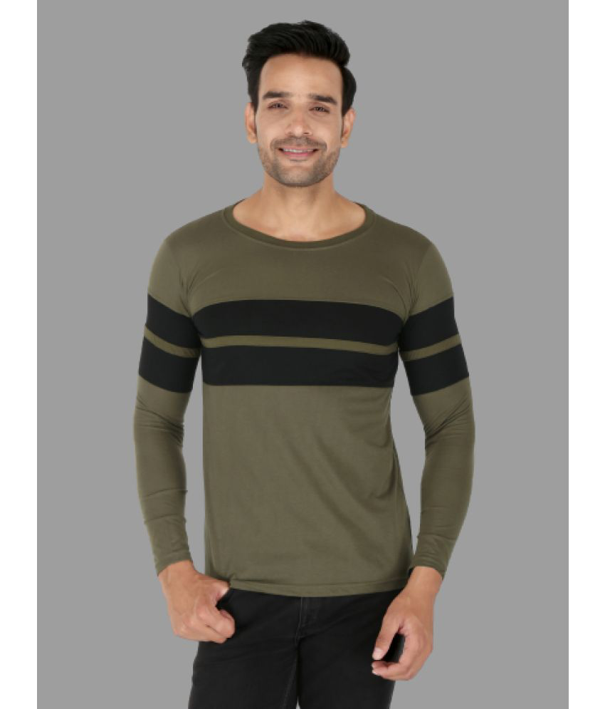 MADTEE - Green Cotton Blend Regular Fit Men's T-Shirt ( Pack of 1 )