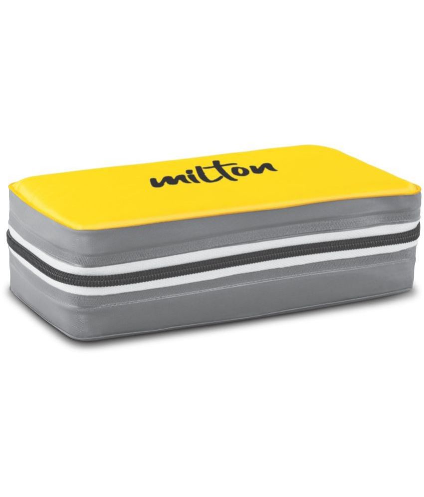     			MILTON New Mini Lunch Insulated Tiffin Set of 2 (280 ml Each) with Jacket Yellow