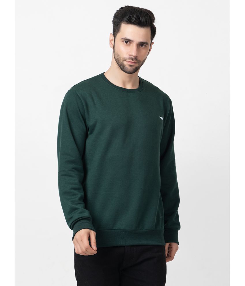     			OAKMANS - Green Fleece Regular Fit Men's Sweatshirt ( Pack of 1 )