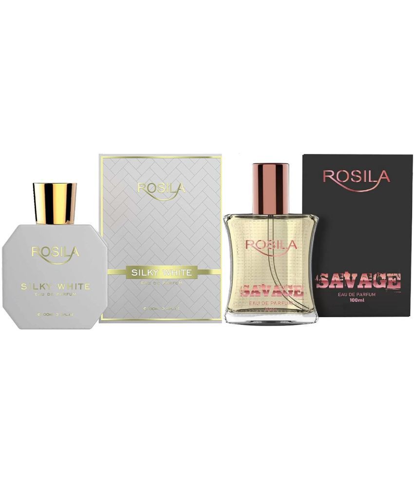     			ROSILA - 1SILKY WHITE 1 SAVAGE PERFUME Eau De Parfum (EDP) For Men,Women 200 ( Pack of 2 )