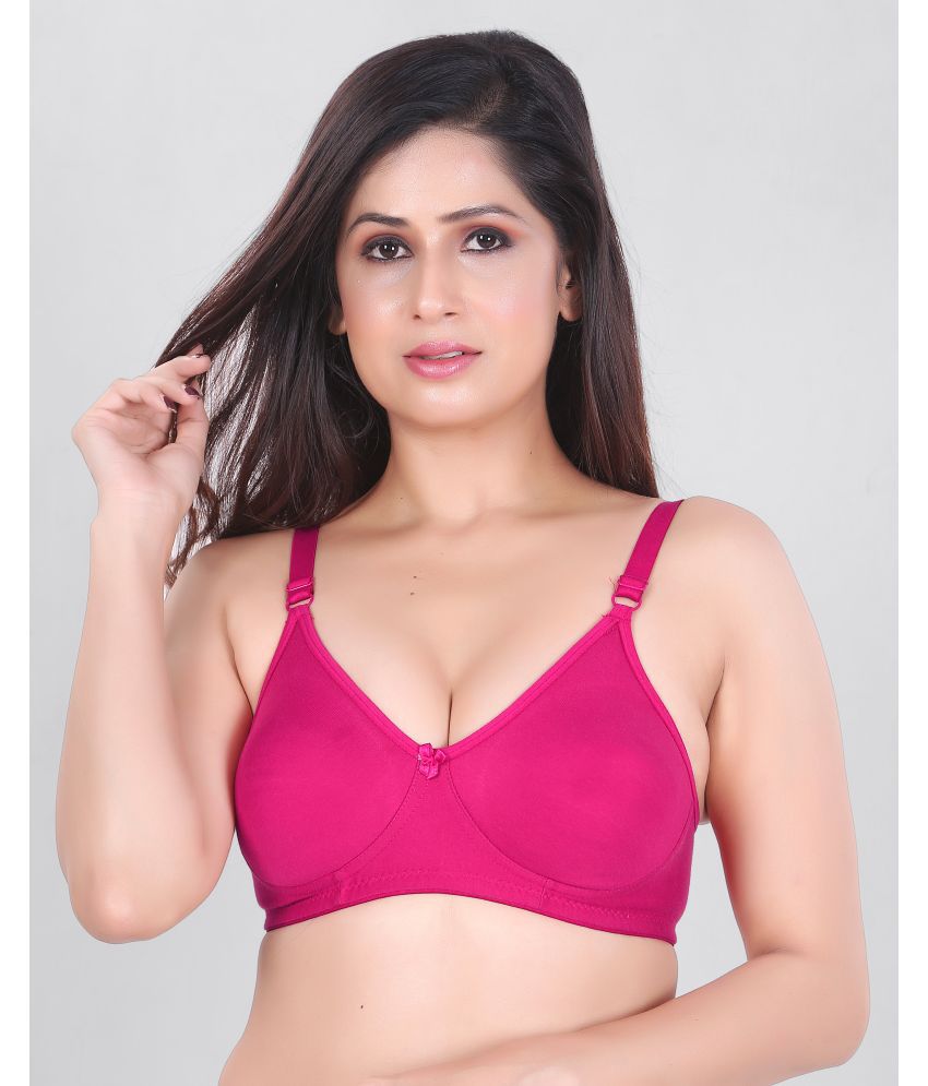     			RRIDHIMA - Pink Cotton Blend Lightly Padded Women's Push Up Bra ( Pack of 1 )