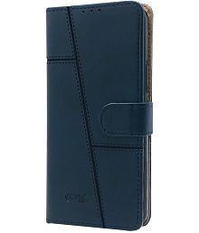 Kosher Traders - Blue Artificial Leather Flip Cover Compatible For Oppo A74 ( Pack of 1 )