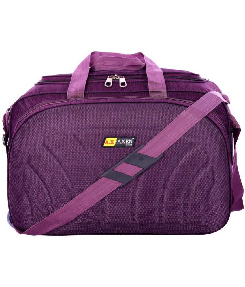     			AXEN BAGS - Purple Polyester Duffle Bag