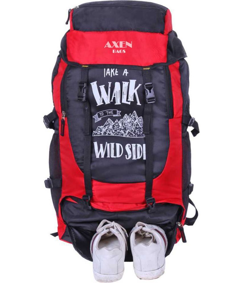     			AXEN BAGS - Red Polyester Rucksacks Backpack