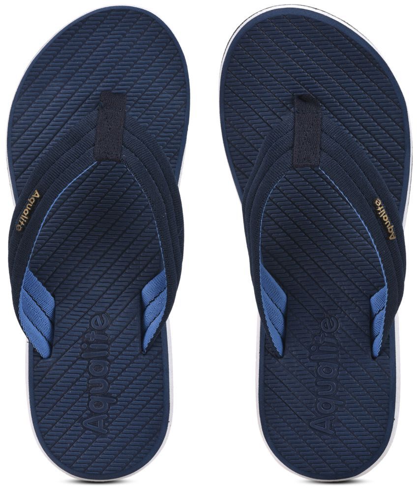     			Aqualite - Navy Blue Men's Thong Flip Flop