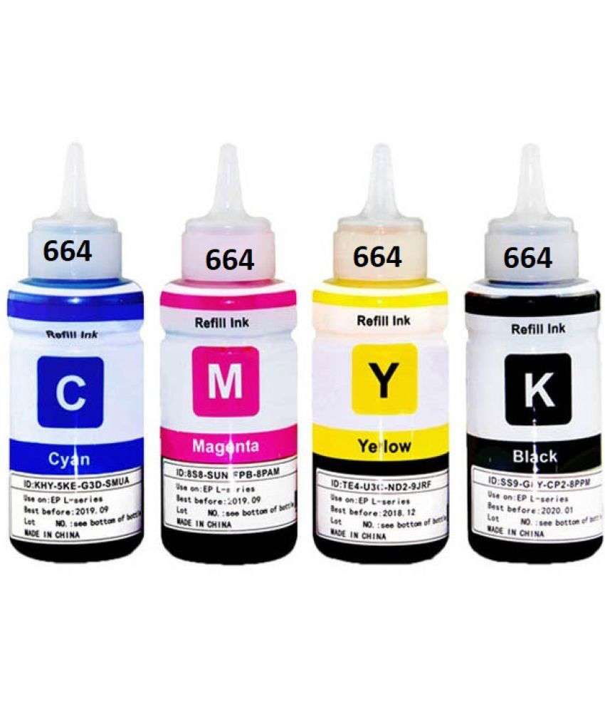     			INK POINT Multicolor Four bottles Refill Kit for T664 Refill Ink for E_pson L130 L360 L380 L361 L565 L210 L220 L310 L350 L355 L365 L385 L405