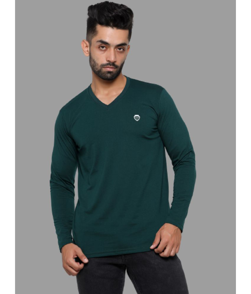 MADTEE - Green 100% Cotton Regular Fit Men's T-Shirt ( Pack of 1 )