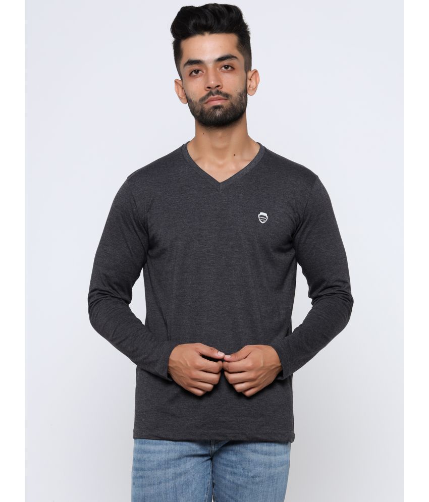MADTEE - Melange Grey 100% Cotton Regular Fit Men's T-Shirt ( Pack of 1 )