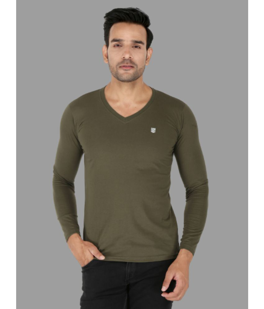     			MADTEE - Military Green 100% Cotton Regular Fit Men's T-Shirt ( Pack of 1 )