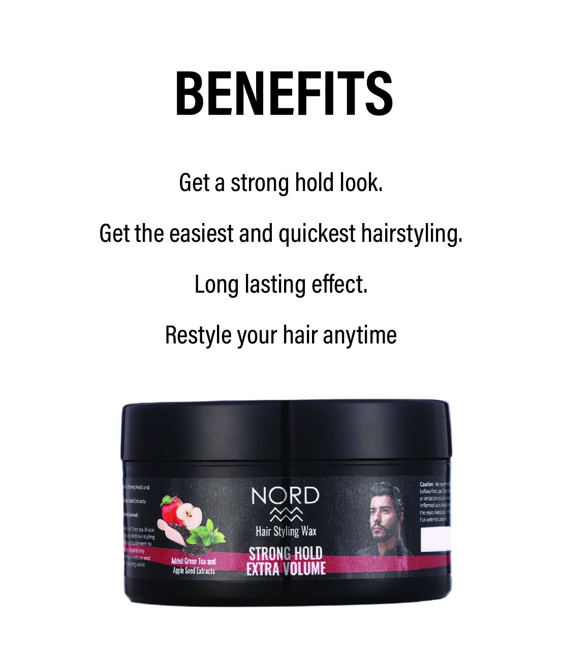 NORD - Hair & Beard Styling Wax For Strong Hold and Extra Volume, 50g: Buy  NORD - Hair & Beard Styling Wax For Strong Hold and Extra Volume, 50g at  Best Prices