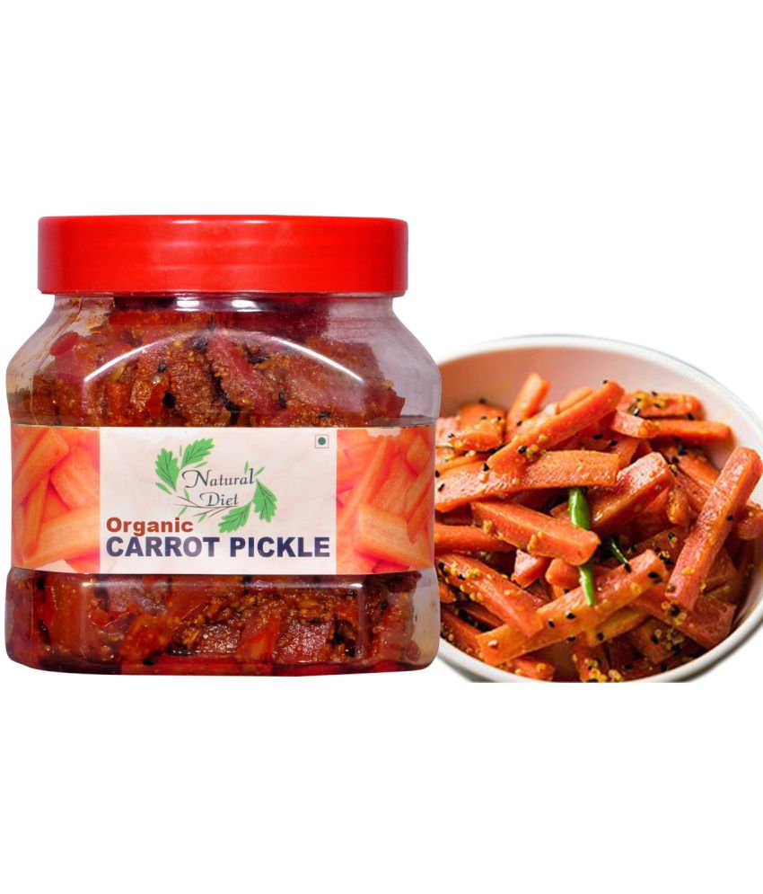     			Natural Diet Organic Carrot Pickle Gajjar ka Achar Premium Pickle Jar ||Ghar Ka Achar ||Mouth-Watering Pickle 500 g