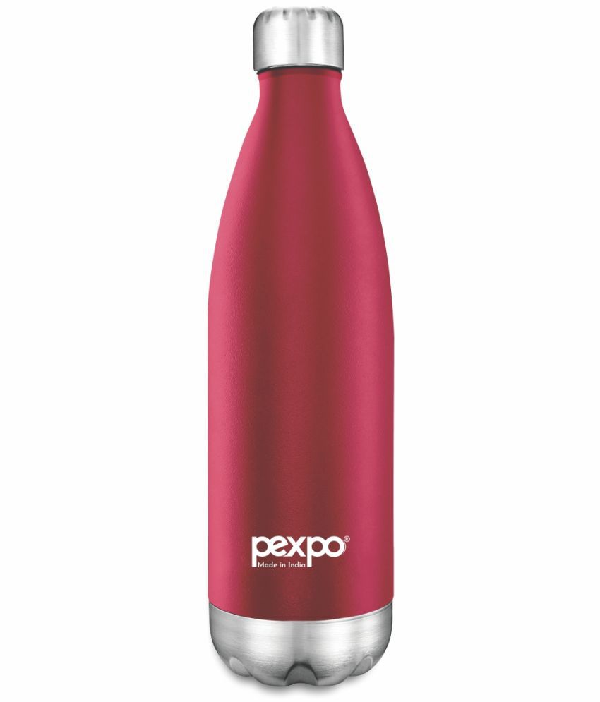     			Pexpo 1000ml 24 Hrs Hot and Cold ISI Certified Flask, Electro Vacuum insulated Bottle (Pack of 1, Crimson Red)