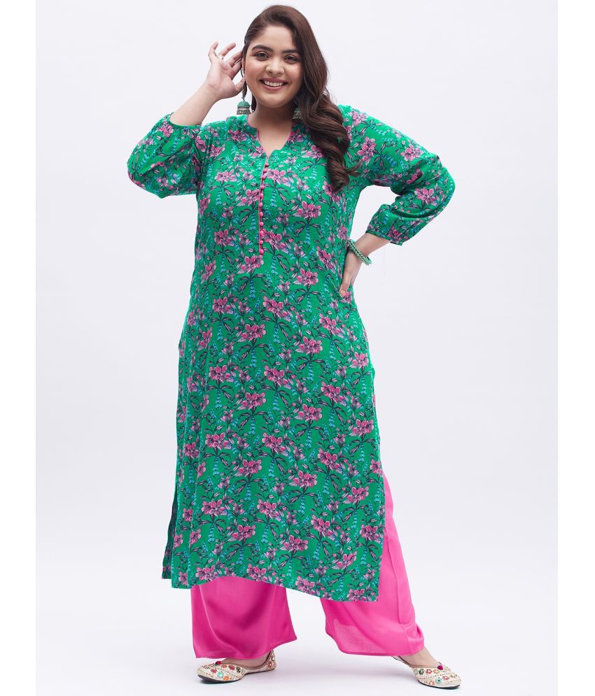     			Tissu - Dark Green Straight Rayon Women's Stitched Salwar Suit ( Pack of 1 )