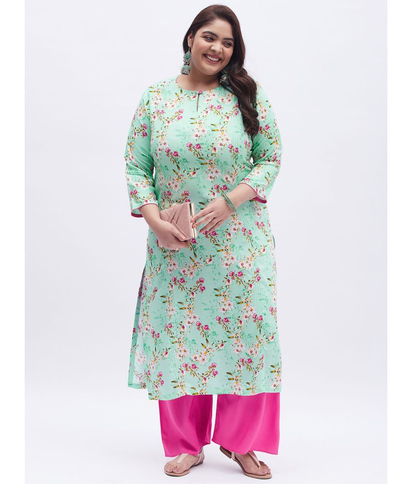     			Tissu - Green Straight Rayon Women's Stitched Salwar Suit ( Pack of 1 )