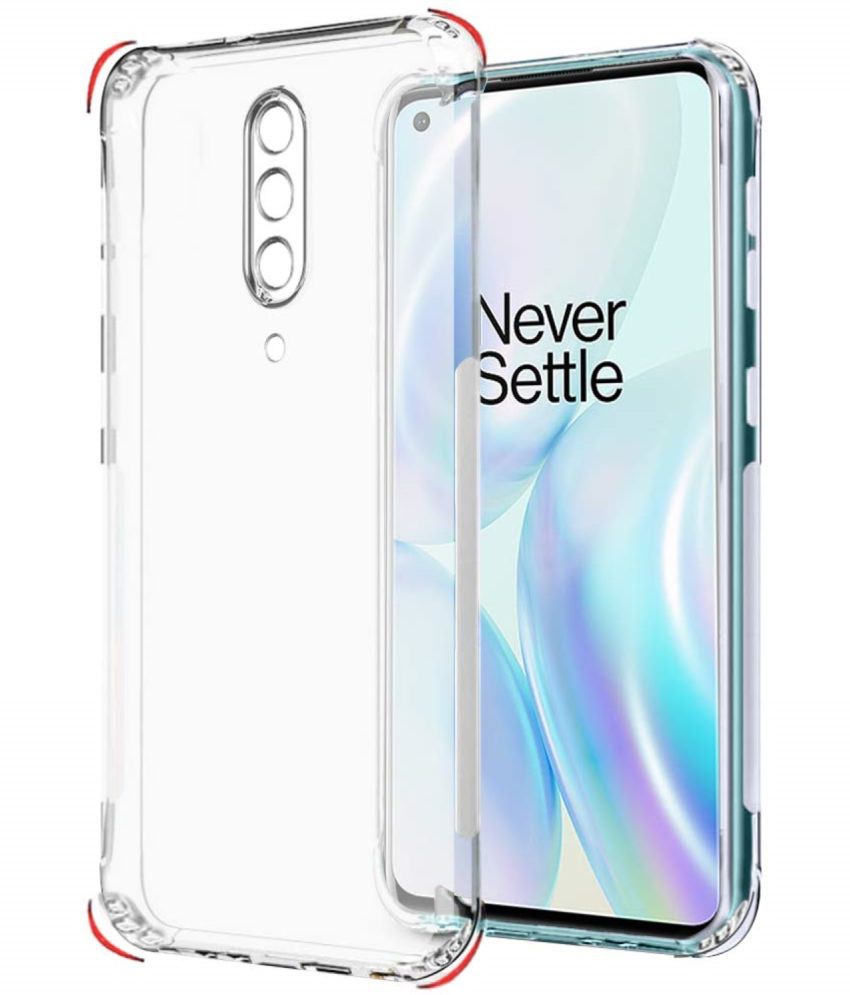     			ZAMN - Transparent Silicon Silicon Soft cases Compatible For OnePlus 8 ( Pack of 1 )