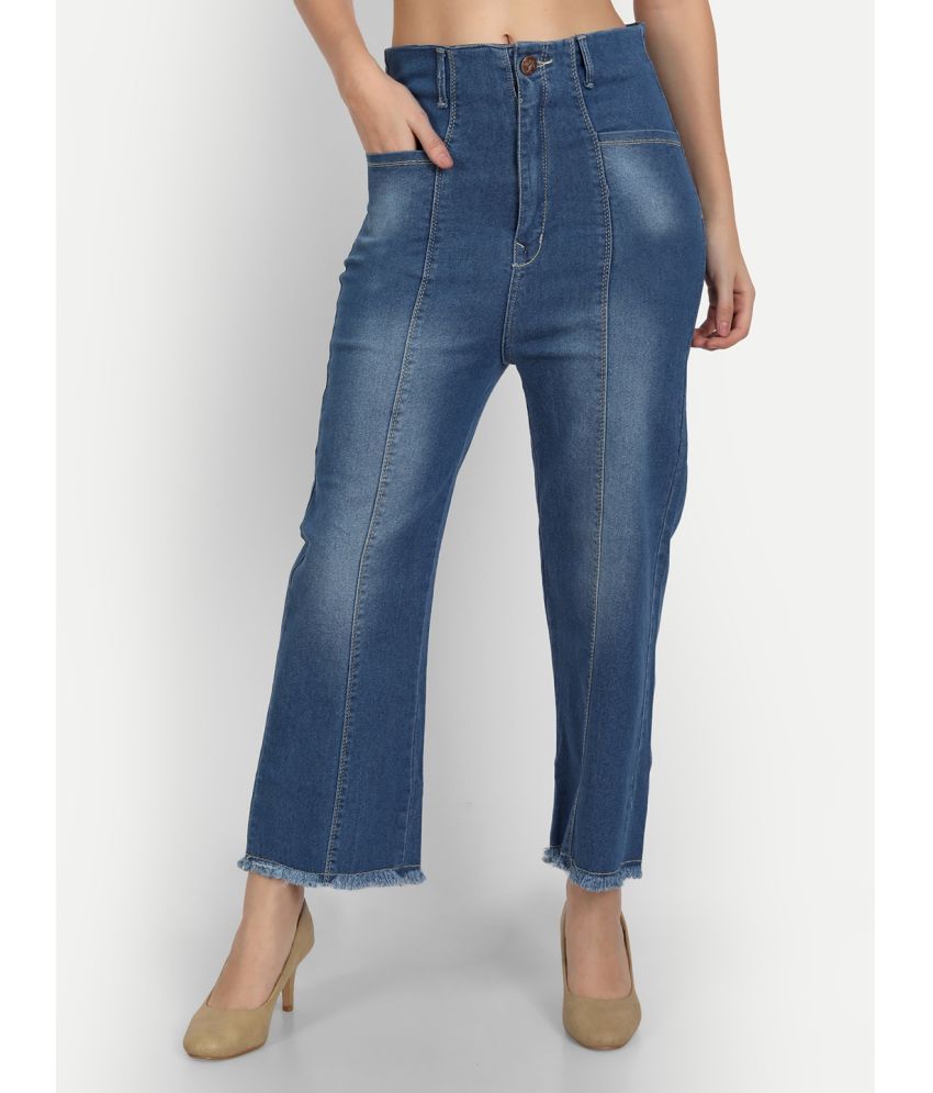     			AngelFab - Blue Denim Wide Leg Women's Jeans ( Pack of 1 )