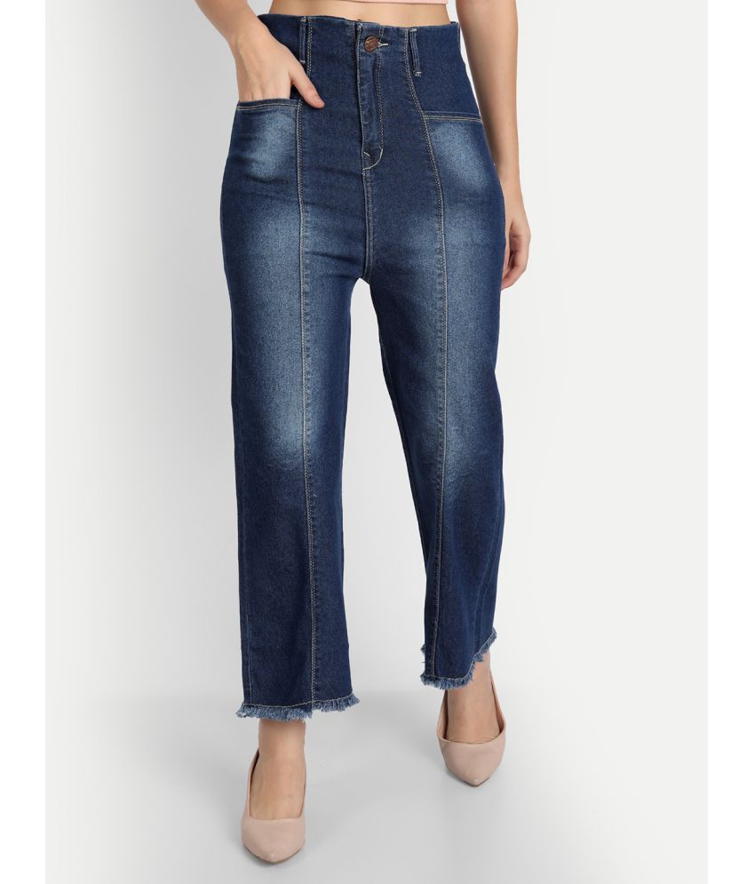     			AngelFab - Blue Denim Wide Leg Women's Jeans ( Pack of 1 )