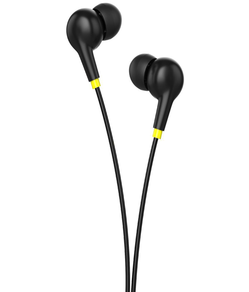 Gionee EP4 In Ear Wired Headphone 0 Hours Playback IPX4(Splash & Sweat Proof) Powerfull bass -Bluetooth Black