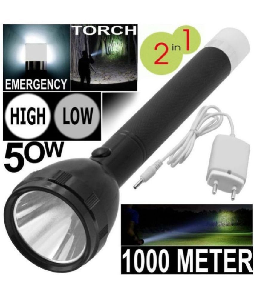     			IDOLESHOP - 50W Rechargeable Flashlight Torch ( Pack of 1 )