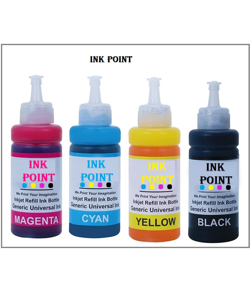     			INK POINT Multicolor Four bottles Refill Kit for Refill Ink E_pson T664 Compatible For L1300,L130,L310,220,L210,L100,L380,L361,L405,L485,L565