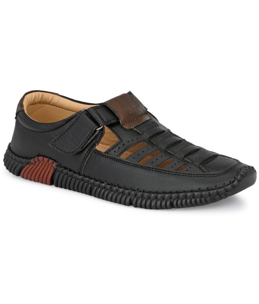     			SHENCES - Black Men's Sandals