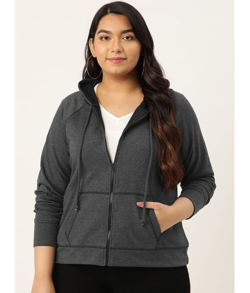     			Rute Fleece Grey Hooded Sweatshirt