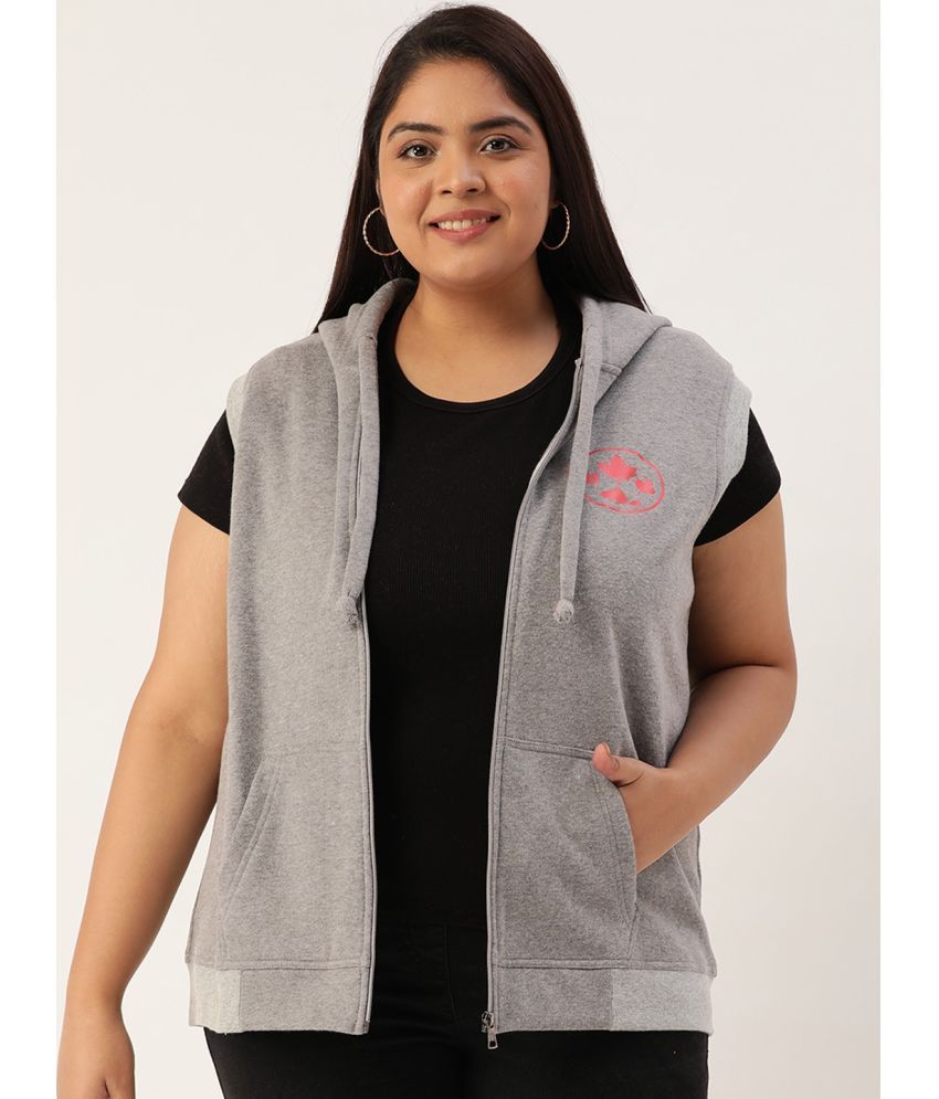     			Rute Fleece Grey Hooded Sweatshirt