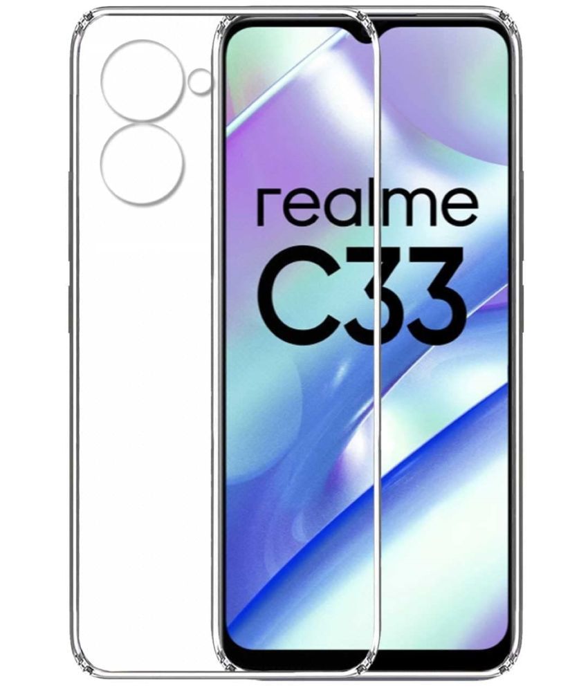     			ZAMN - Transparent Silicon Silicon Soft cases Compatible For Realme C33 ( Pack of 1 )