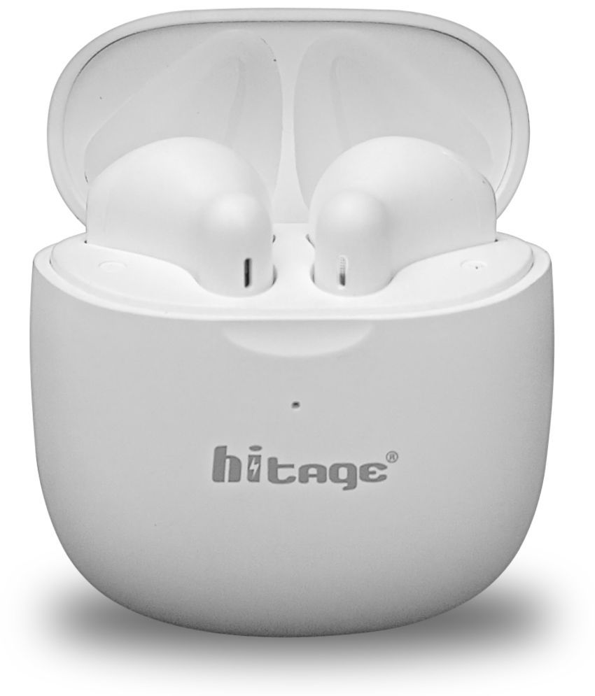     			hitage TWS-14PRO Earbuds In Ear True Wireless (TWS) 10 Hours Playback IPX6(Water Resistant) Fast charging -Bluetooth V 5.1 White