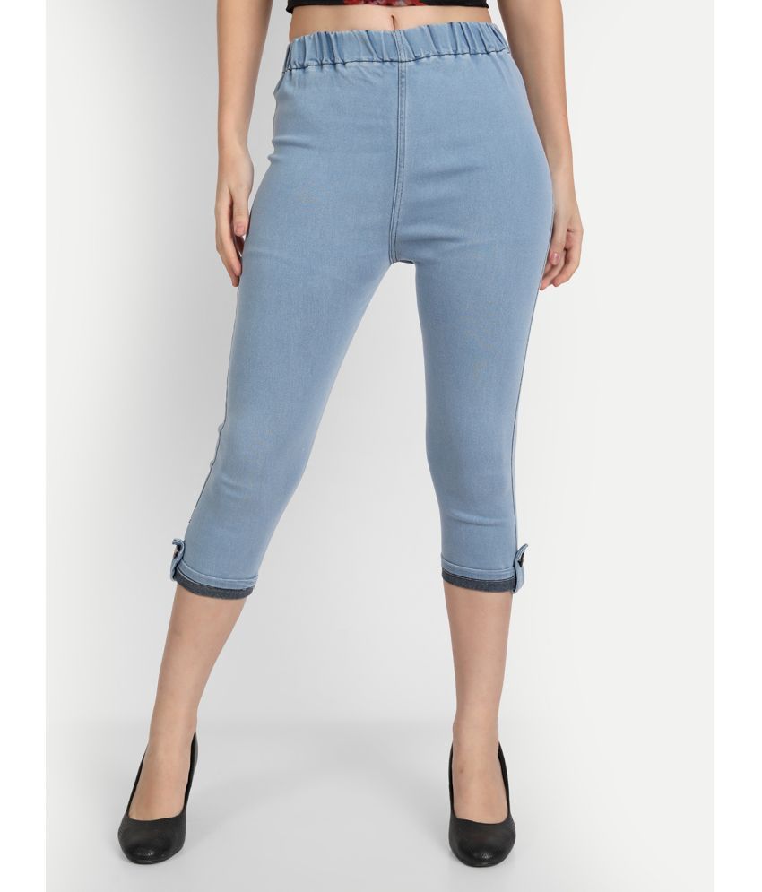     			AngelFab Denim Capris - Blue