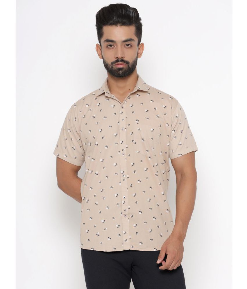     			MADTEE - Beige Cotton Blend Regular Fit Men's Casual Shirt ( Pack of 1 )