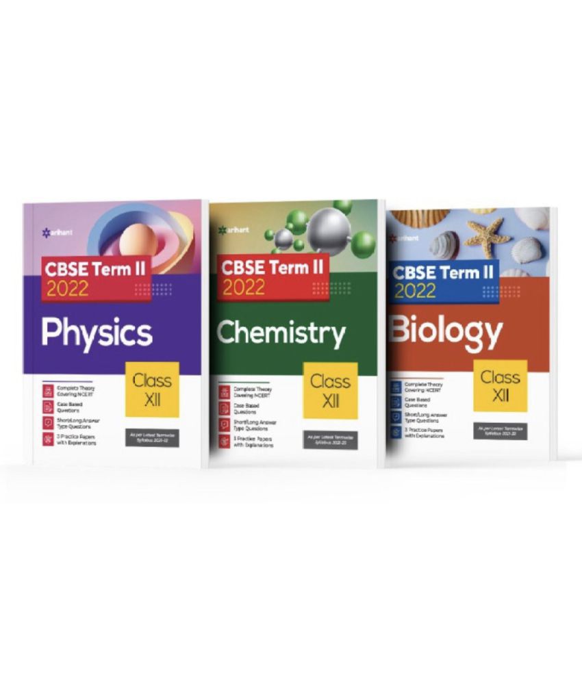     			Arihant CBSE Physics , Mathematics & Biology Term 2 Class 12 for 2022 Exam (Cover Theory and MCQs) (Set of 3 Books)