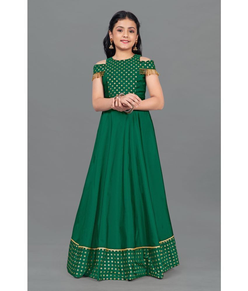     			Fashion Dream - Green Polyester Girls Gown ( Pack of 1 )