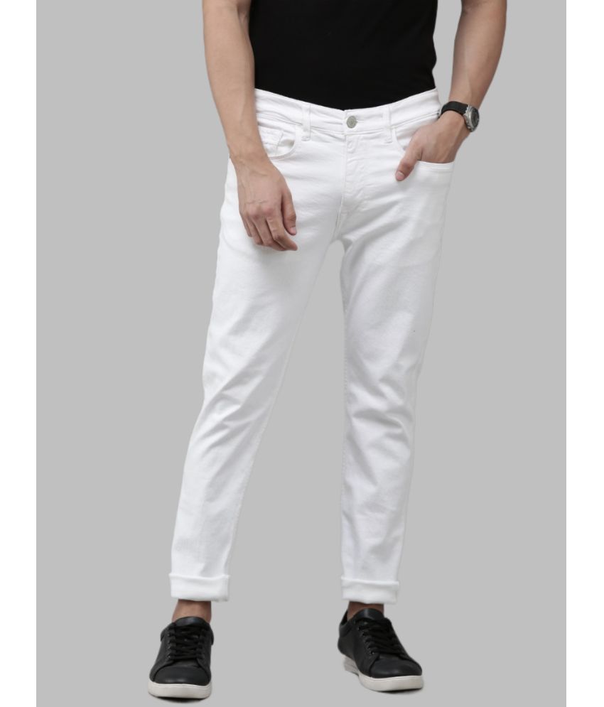     			HALOGEN - White Denim Slim Fit Men's Jeans ( Pack of 1 )