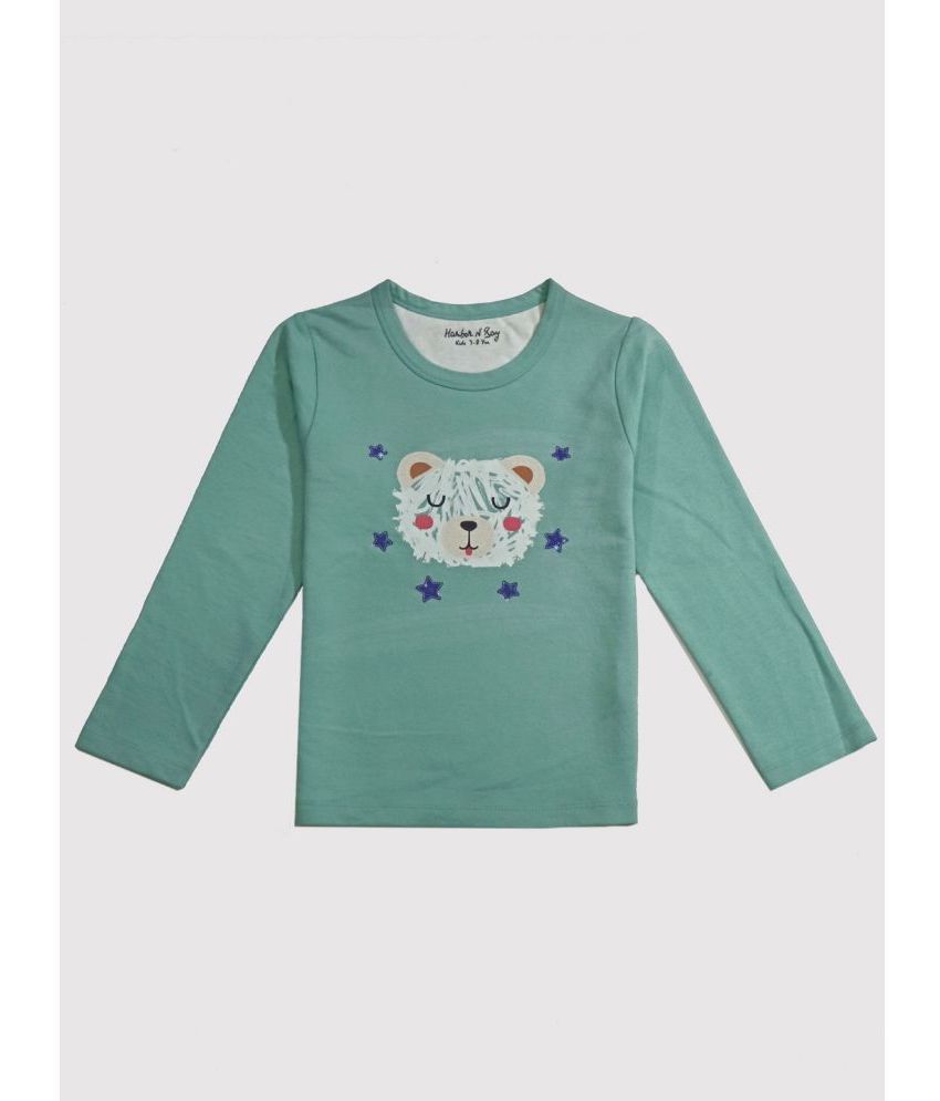     			HARBOR N BAY - Mint Green Cotton Girls T-Shirt ( Pack of 1 )