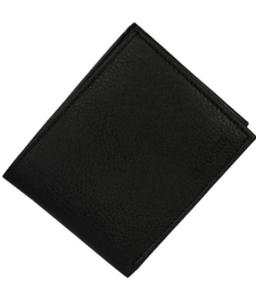     			Hide&Sleek - Black Faux Leather Men's Regular Wallet ( Pack of 1 )
