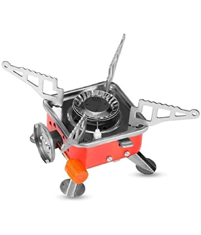 ODDISH Mini Portable Square-Shaped Gas Burner Camping Stove travelling Stainless Steel Cooking Stove Folding Furnace Stove