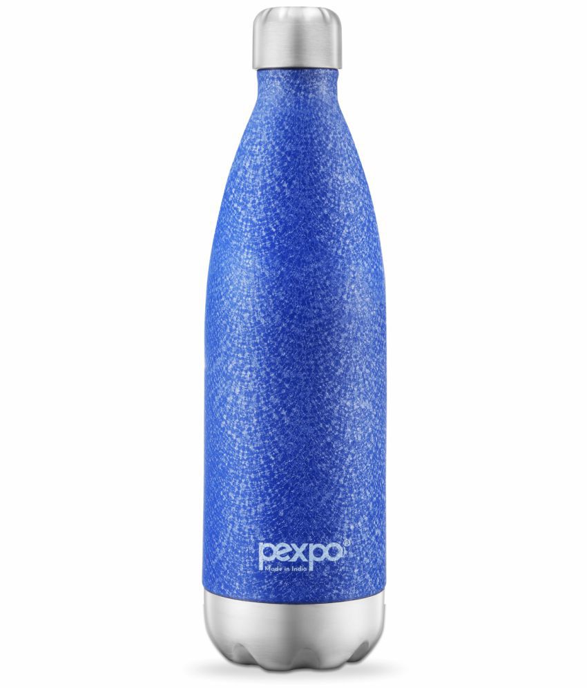     			Pexpo 750ml 24 Hrs Hot and Cold ISI Certified Flask, Electro Vacuum insulated Bottle (Pack of 1, Blue)