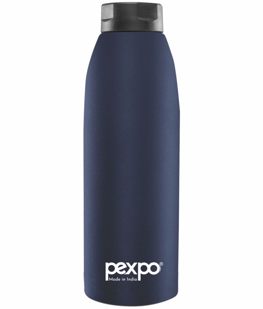     			Pexpo 900ml 24 Hrs Hot and Cold ISI Certified Flask, Bolero Vacuum insulated Bottle (Pack of 1, Denim Blue)